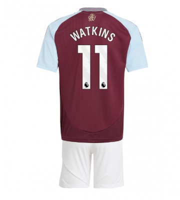 Aston Villa Ollie Watkins #11 Domácí dres komplet pro Děti 2024-25 Krátkým Rukávem (+ Krátké kalhoty)